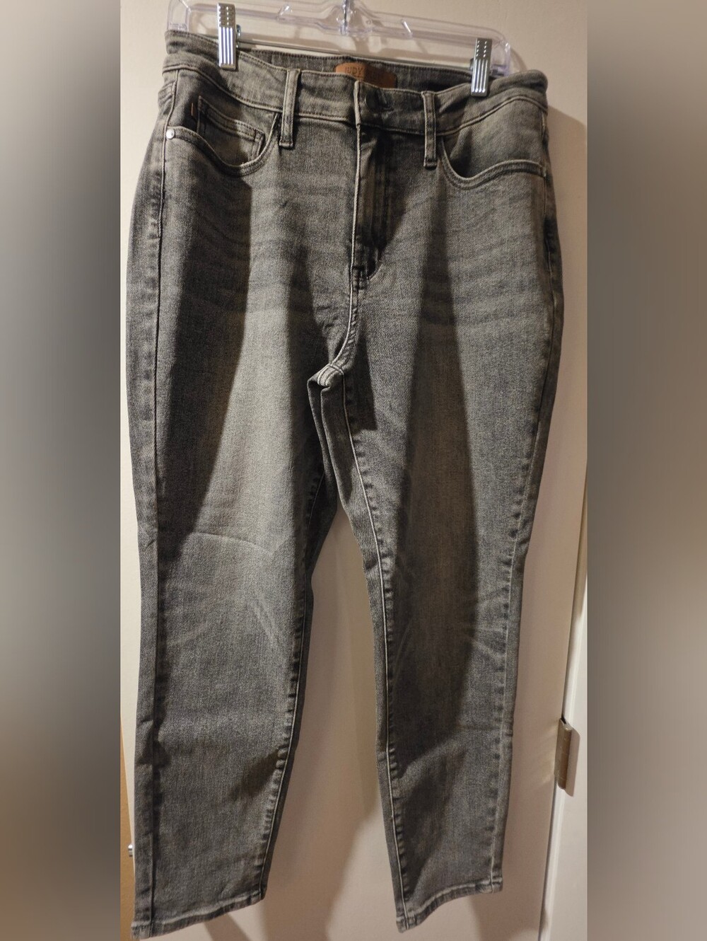 Judy Blue Stone Wash Slim Fit Jeans Grey Acid Wash Denim Size 13/31 JB88744